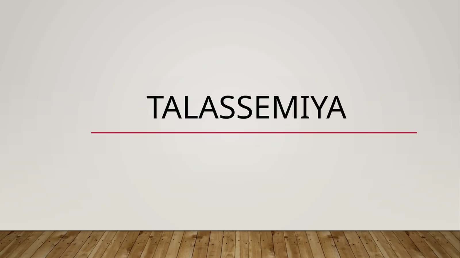 Talassemiya 1