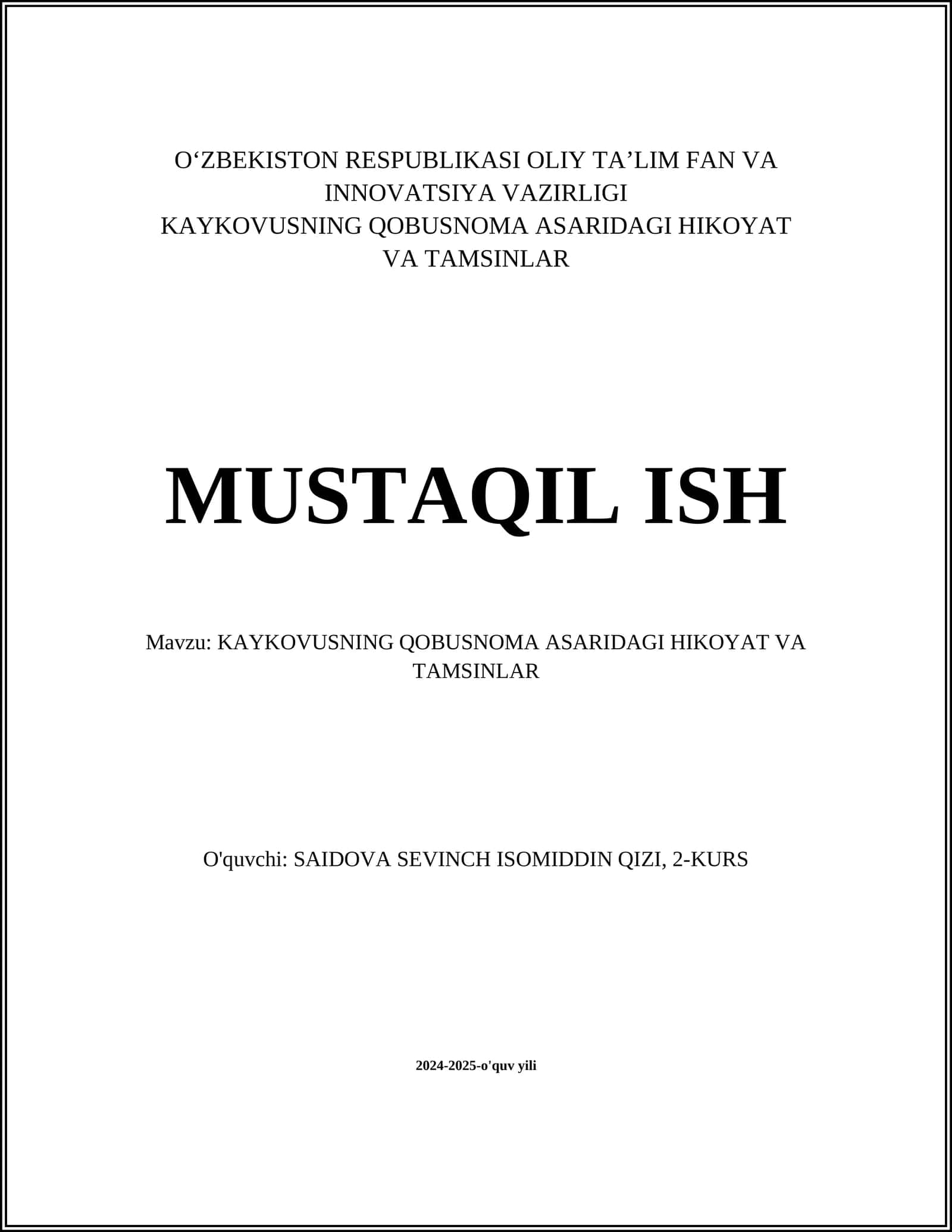 Qobusnoma 1