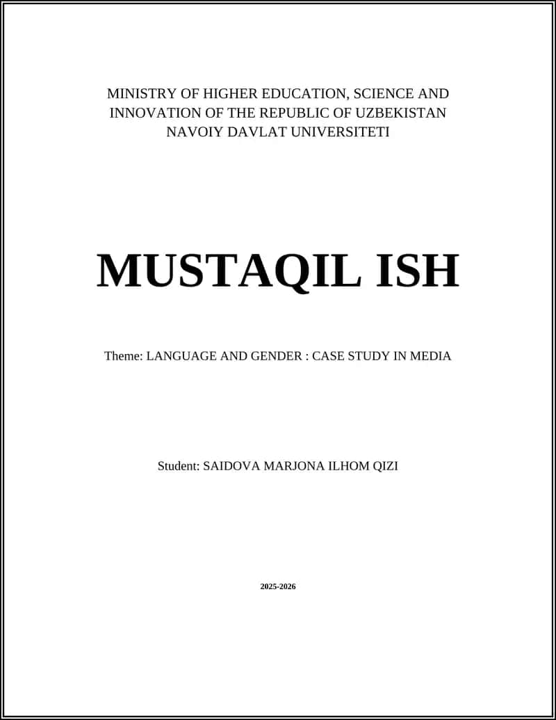 Case Study in Language and Gender 1