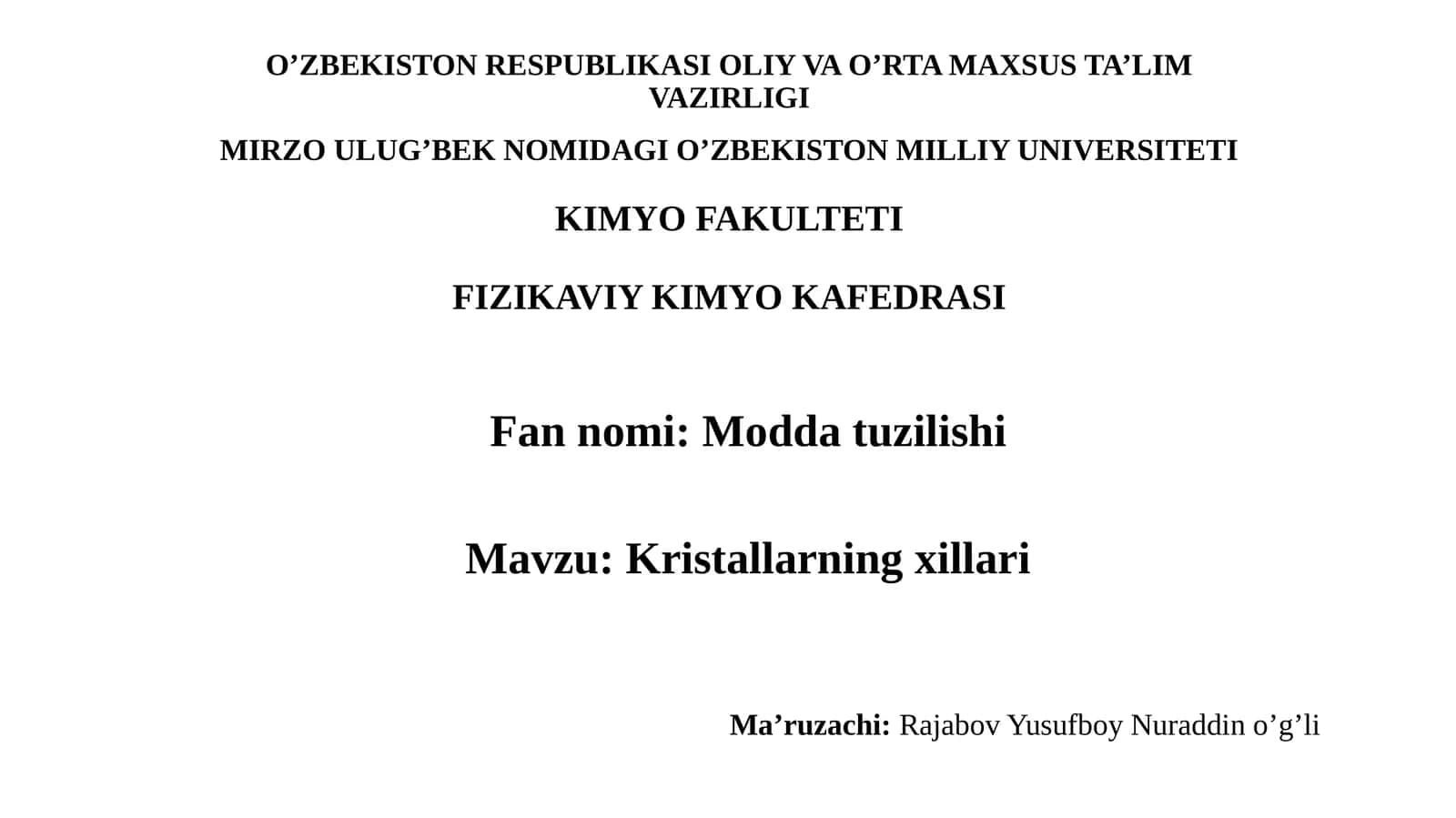 Kristallarning xillari 1
