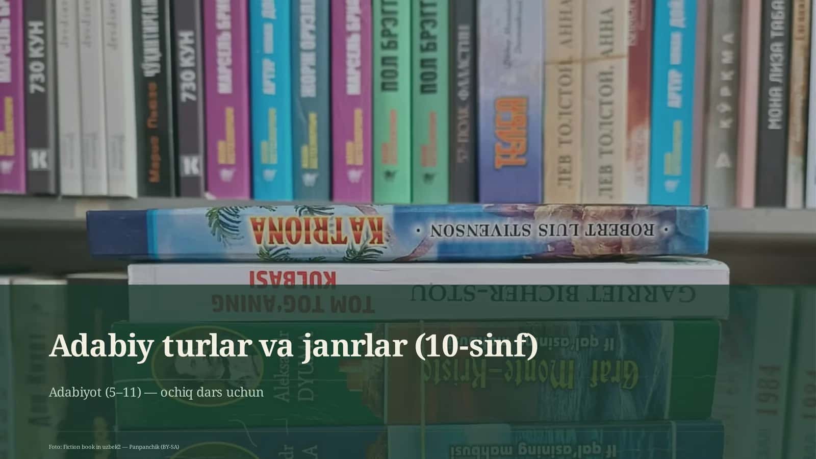 Adabiy turlar va janrlar (10-sinf) 1