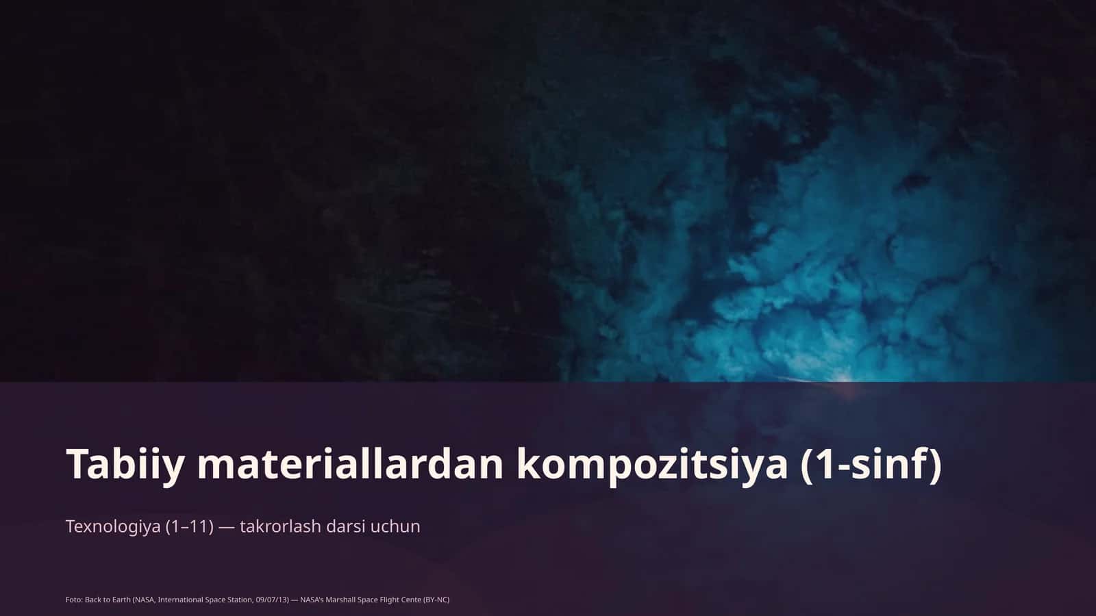 Tabiiy materiallardan kompozitsiya (1-sinf) 1