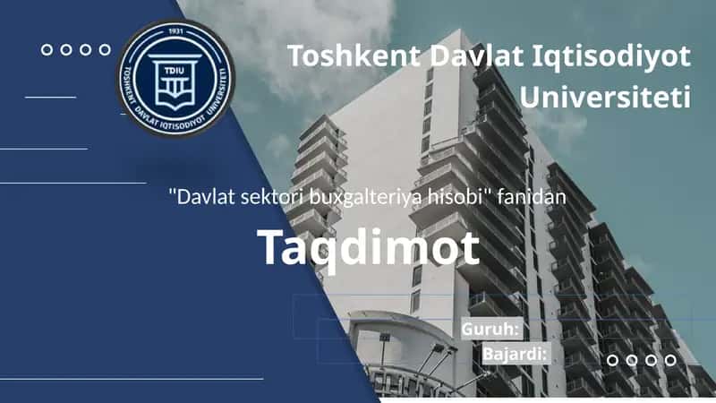 Budjed tashkilotlarining moliyaviy hisobotlarini tuzilishi va taqdim etilishi 1