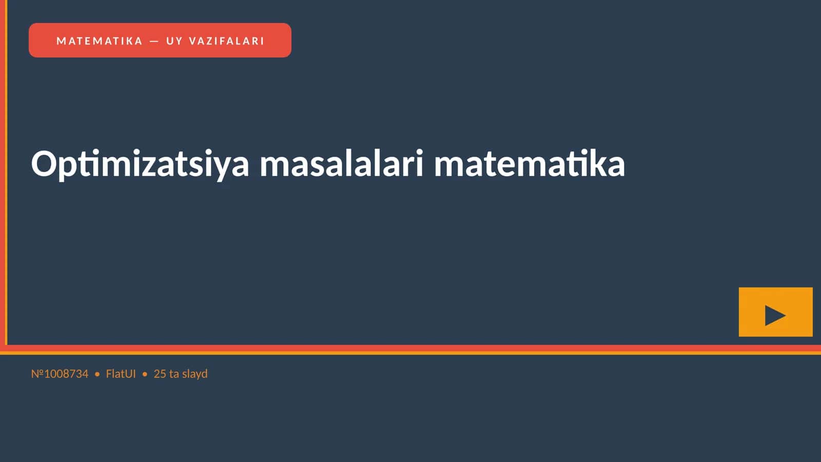 Optimizatsiya masalalari matematika 1