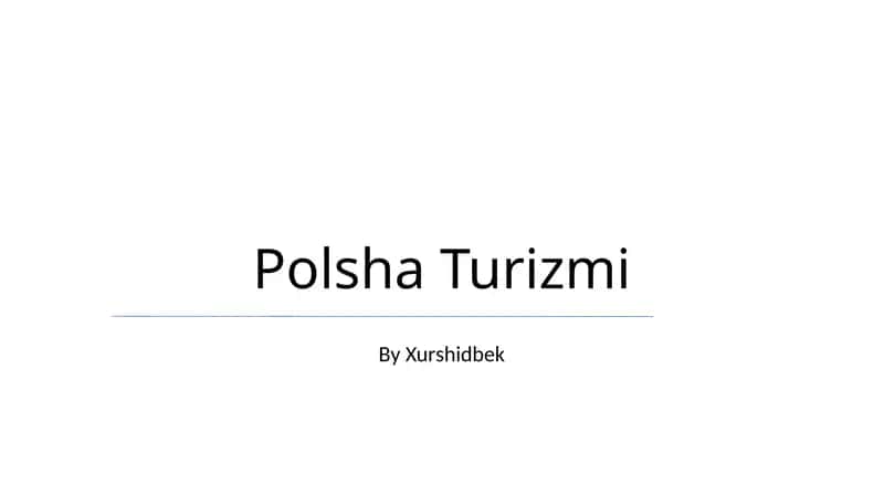 Polsha Turizmi 1