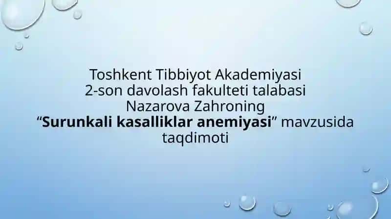 Surunkalikasalliklar anemiyasi