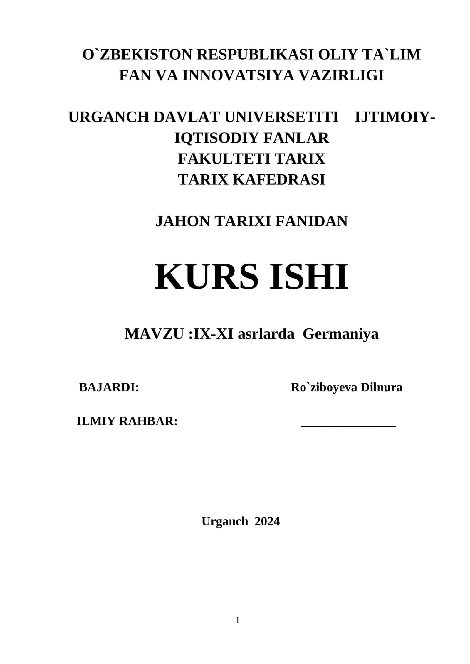 IX-XI asrlarda Germaniya 1
