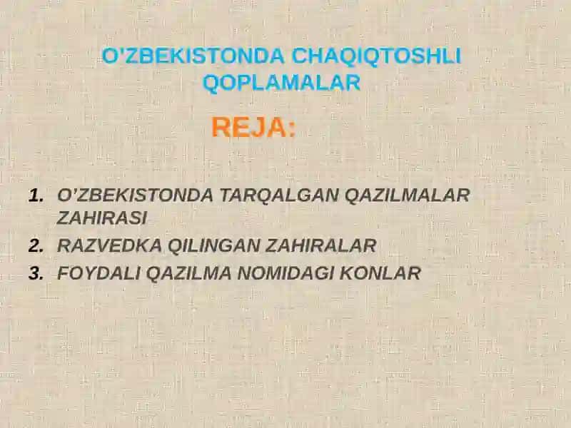 Foydali qazilmalar