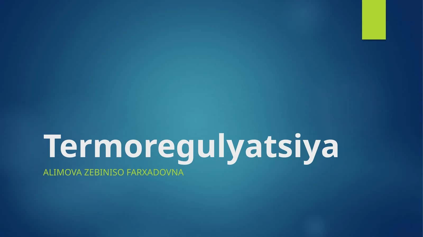 Termoregulyatsiya 1