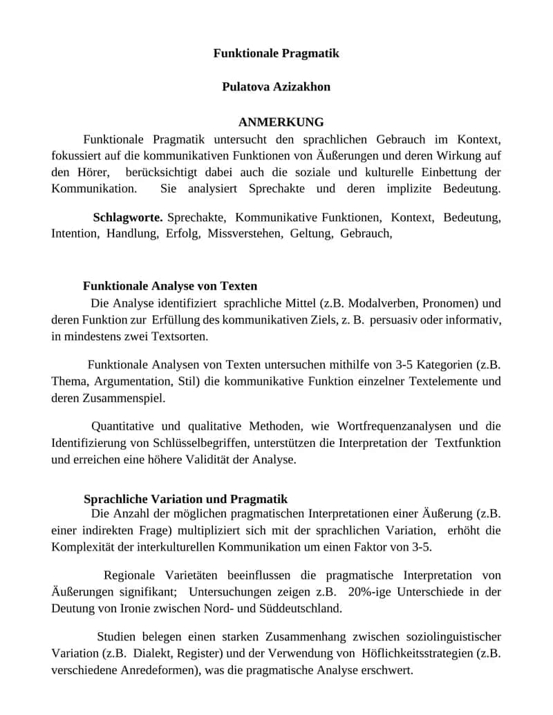 Funktionale Pragmatik 1