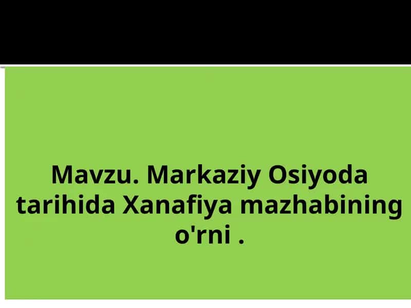 Hanafiylik mazhabi tarihi 1