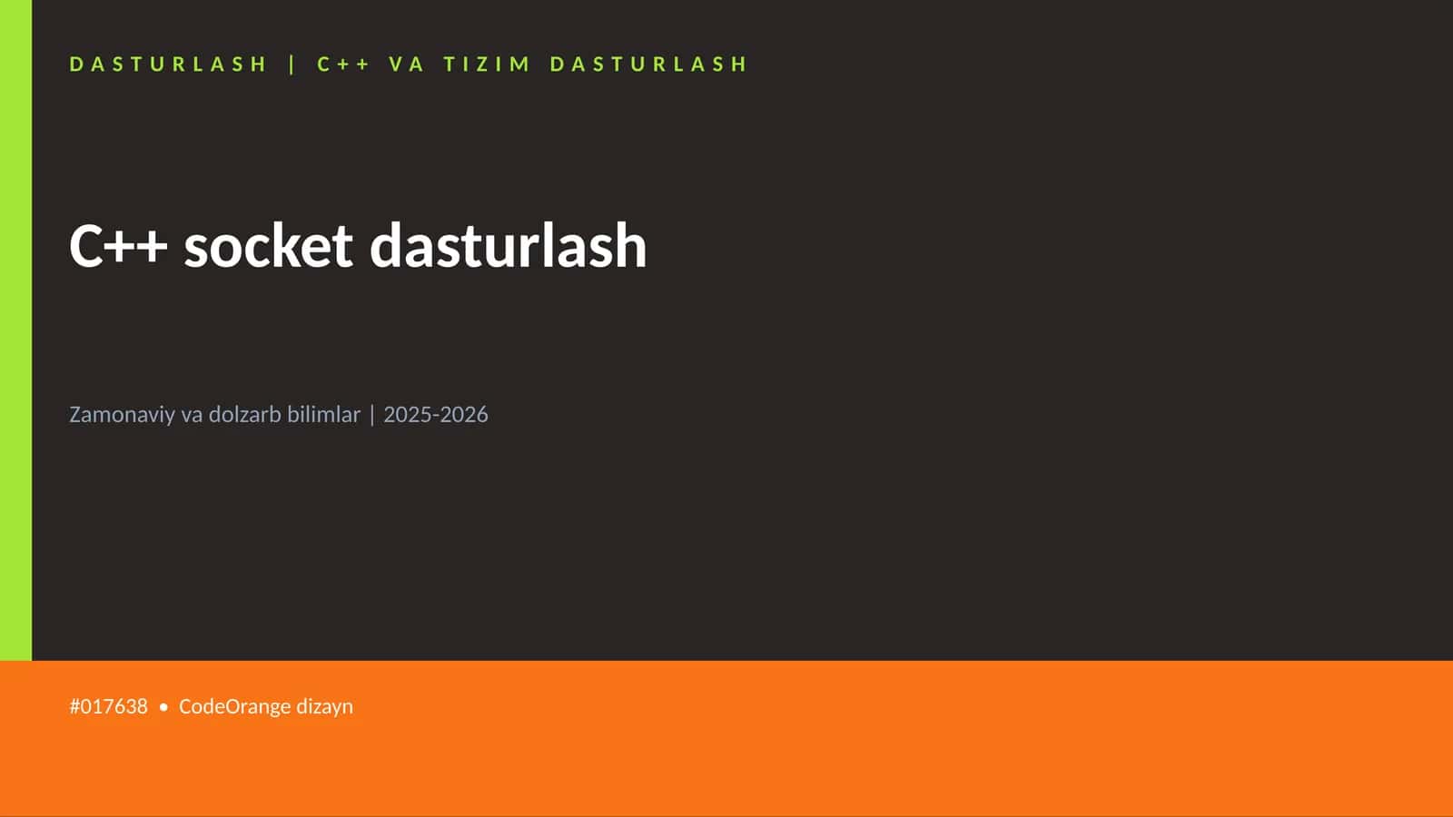 C++ VA TIZIM DASTURLASH 1