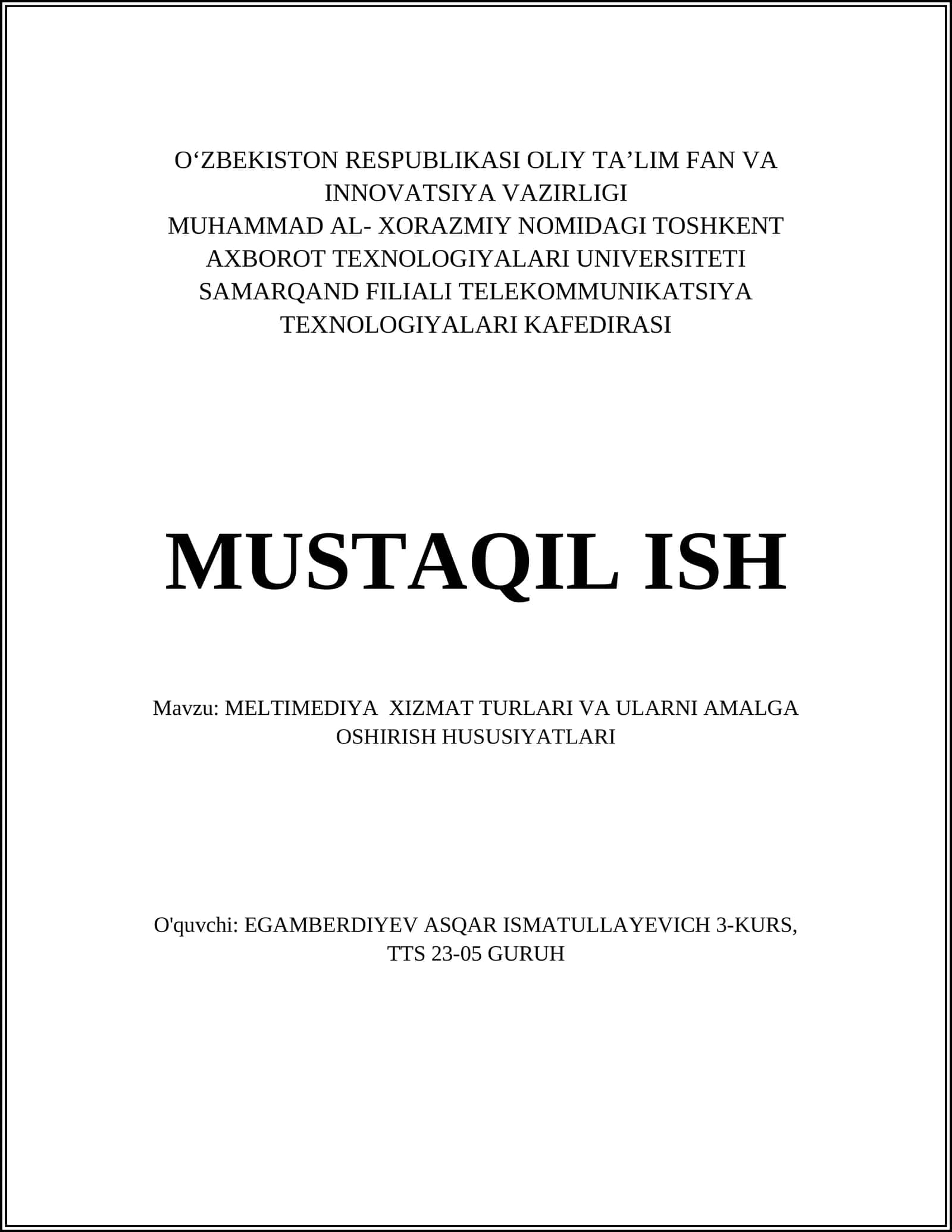 Multimedia xizmatlari 1