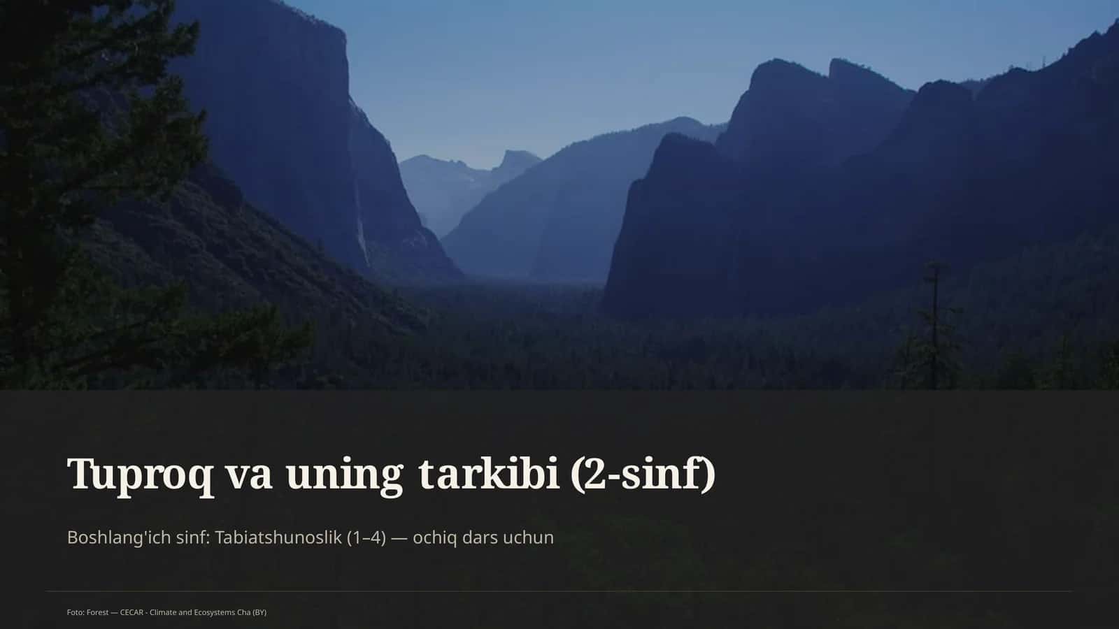 Tuproq va uning tarkibi (2-sinf) 1