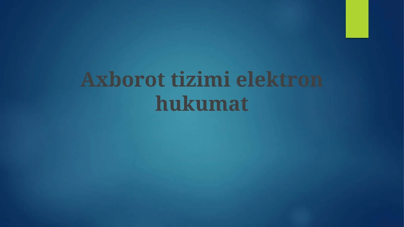 Elektron Hukumat Axborot Tizimi 1