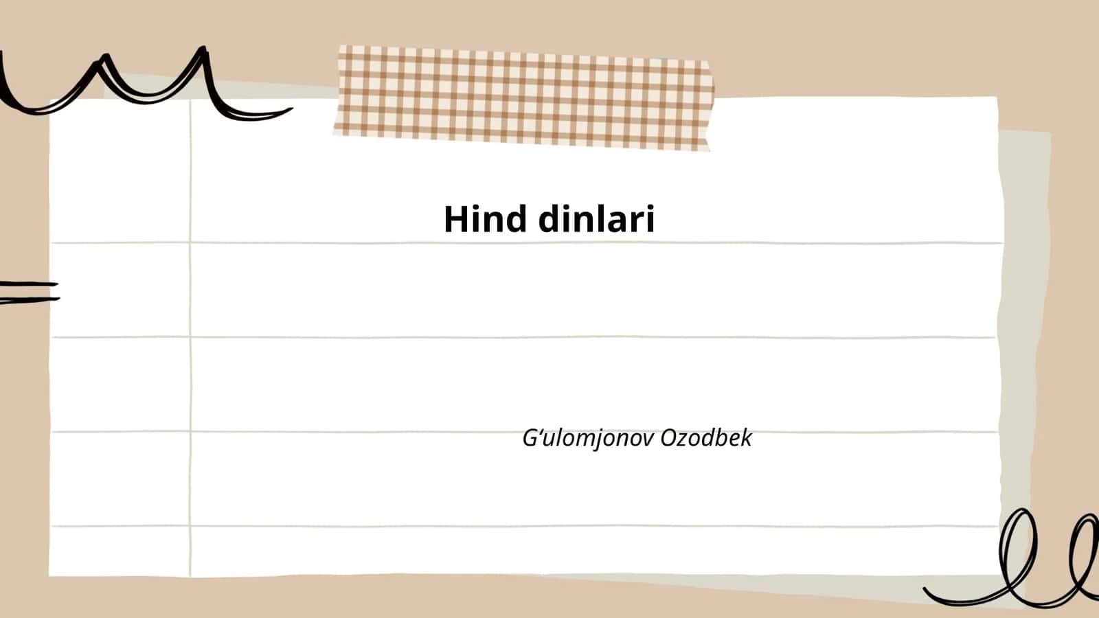 Hind dinlari 1