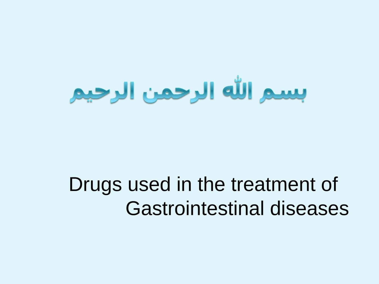 Gastrointestinal diseases 1