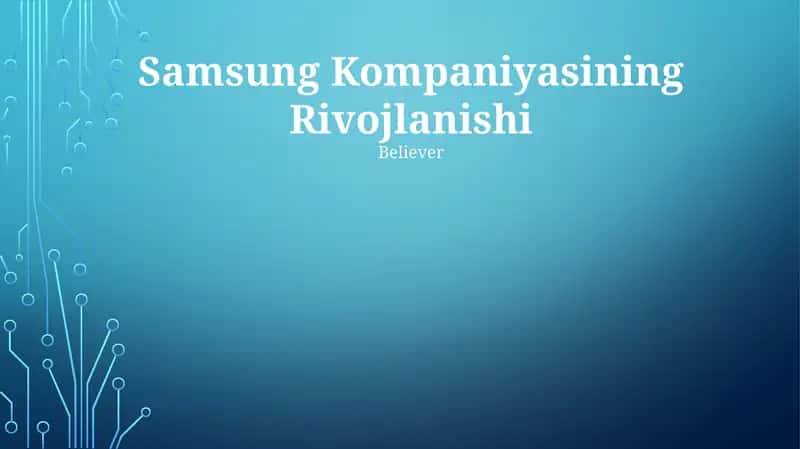 Samsung Rivojlanishi 1