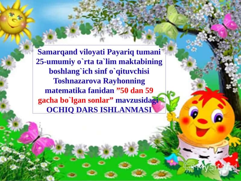 OCHIQ DARS ISHLANMASI 1