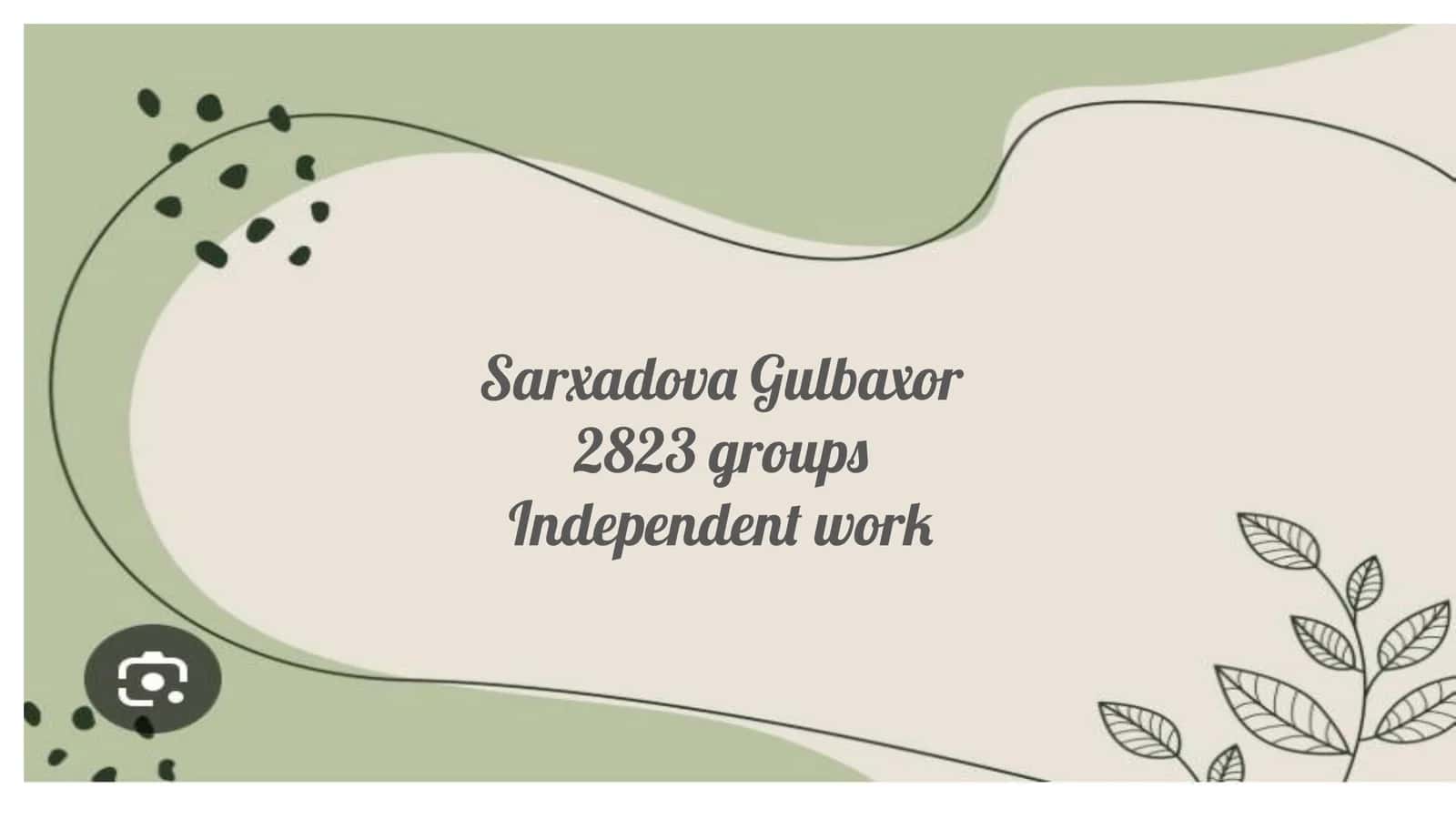 Sarxadova Gulbaxor 1