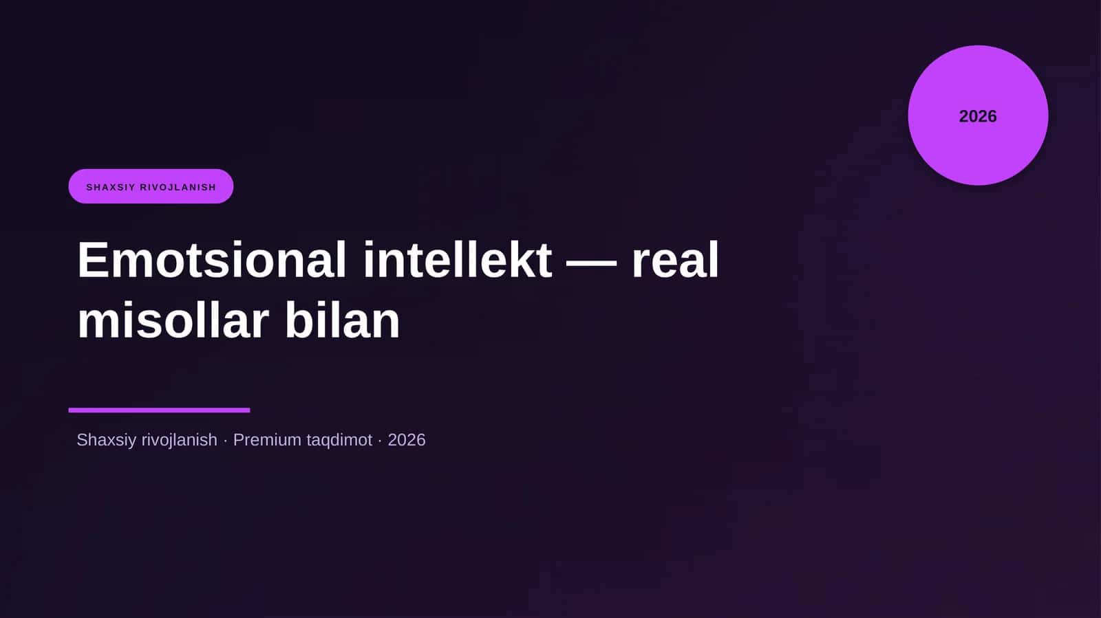 Emotsional intellekt — real misollar bilan 1