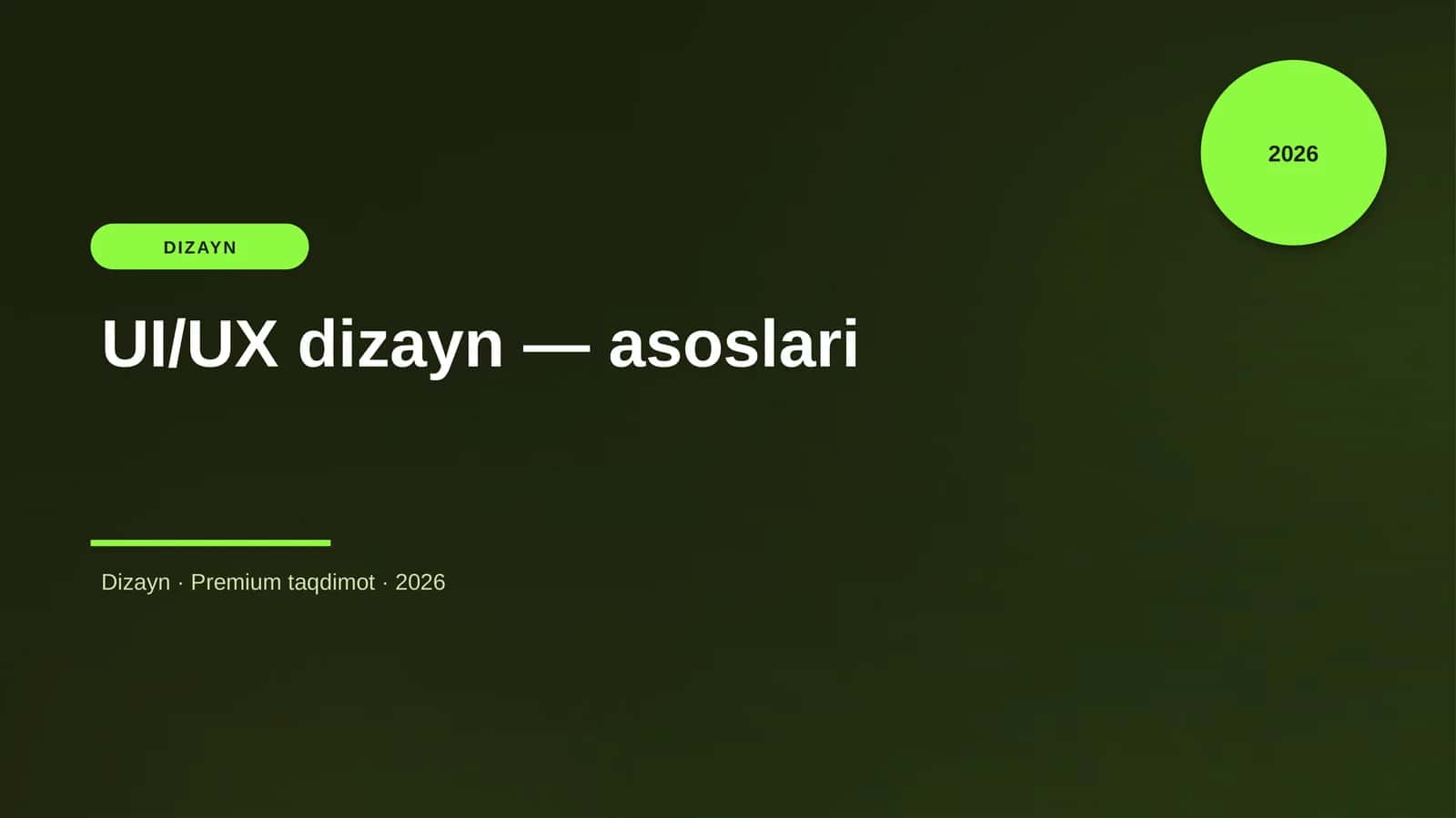 UI/UX dizayn — asoslari 1