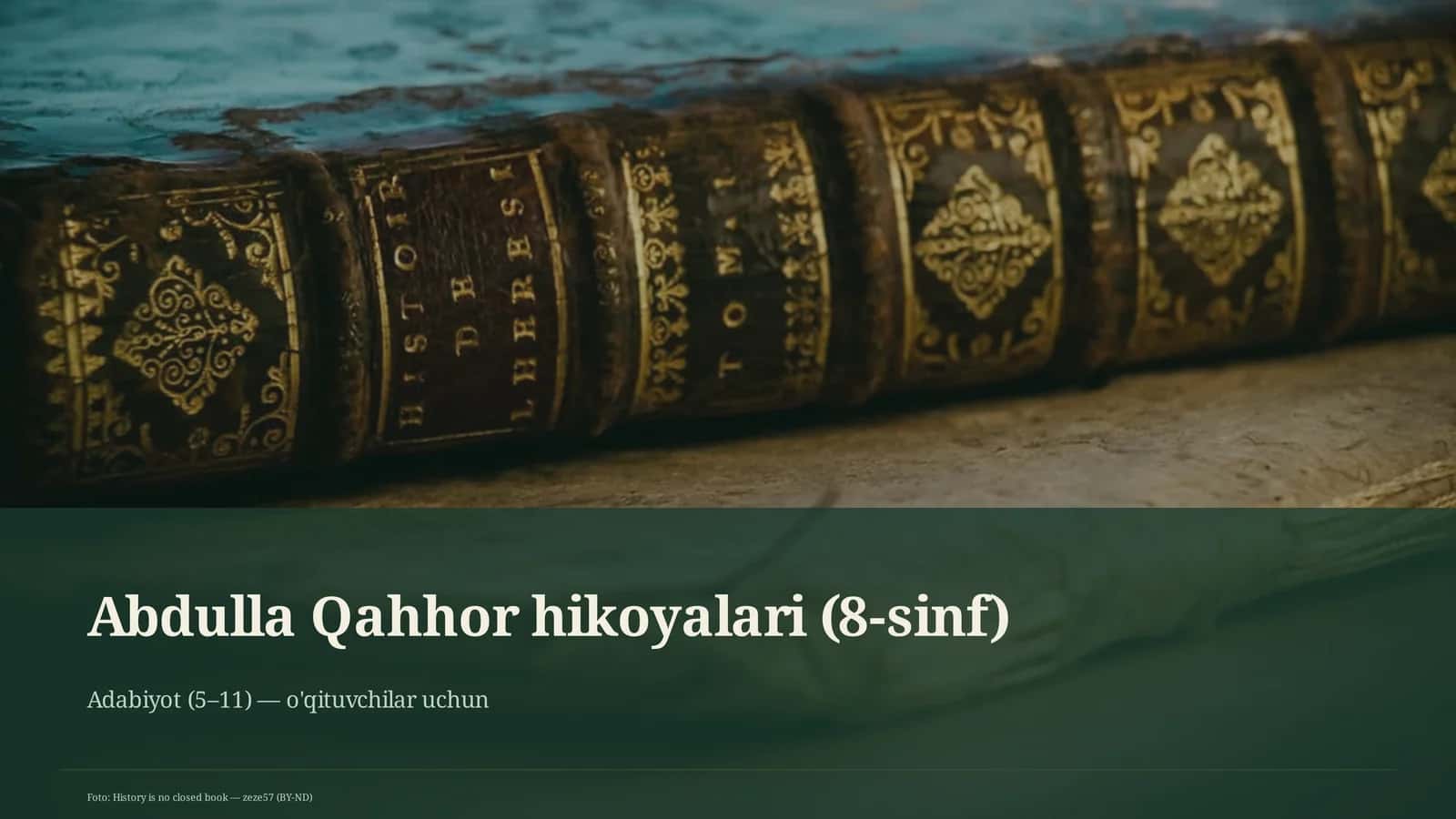 Abdulla Qahhor hikoyalari (8-sinf) 1