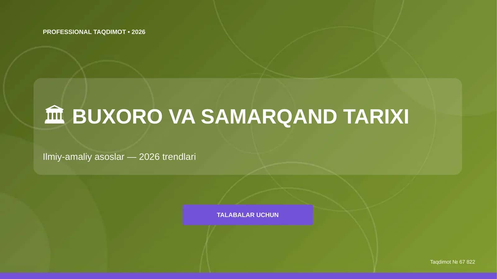 BUXORO VA SAMARQAND TARIXI 1