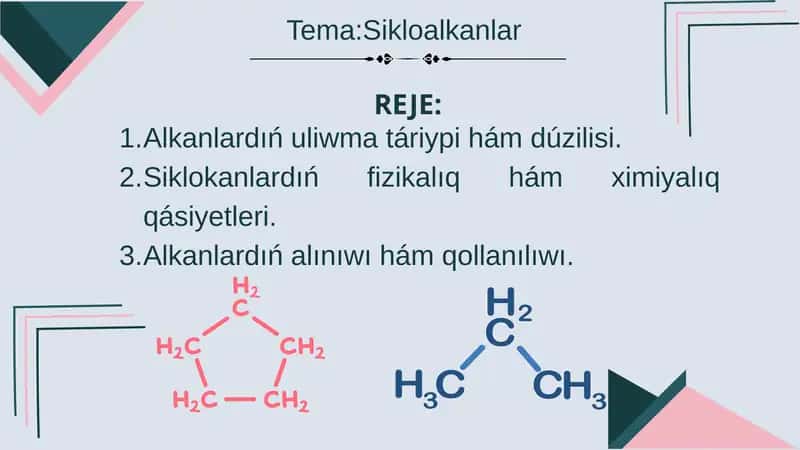 Sikloalkanlar 1