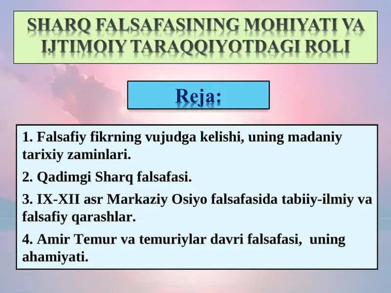SHARQ FALSAFASINING MOHIYATI VA IJTIMOIY TARAQQIYOTDAGI ROLI 1
