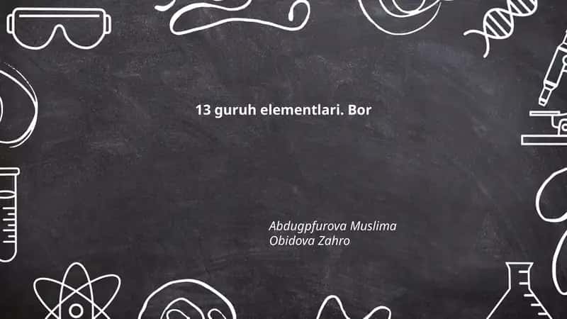 13-guruh elementlari: umumiy xususiyatlari 1