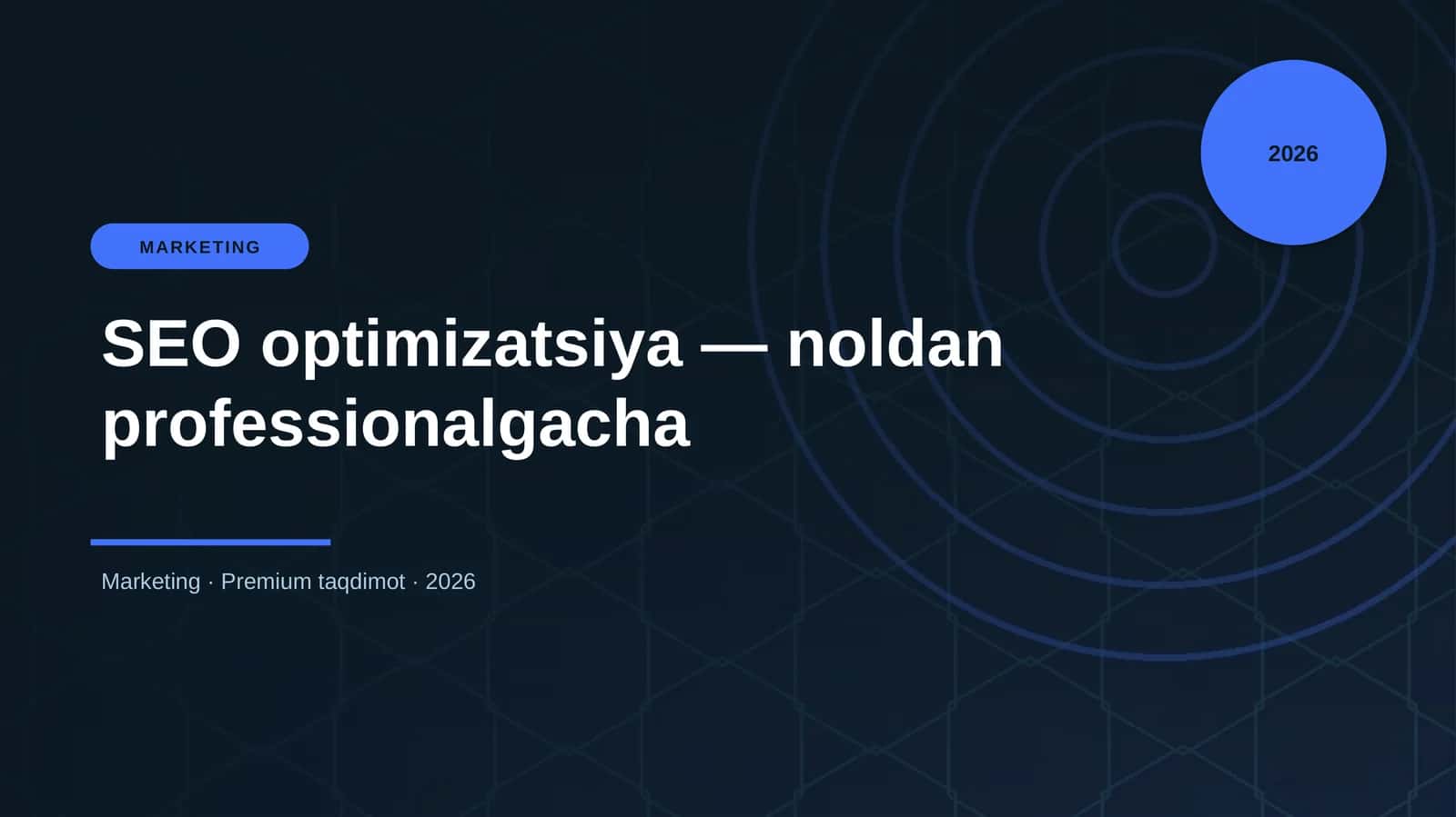 SEO optimizatsiya — noldan professionalgacha 1