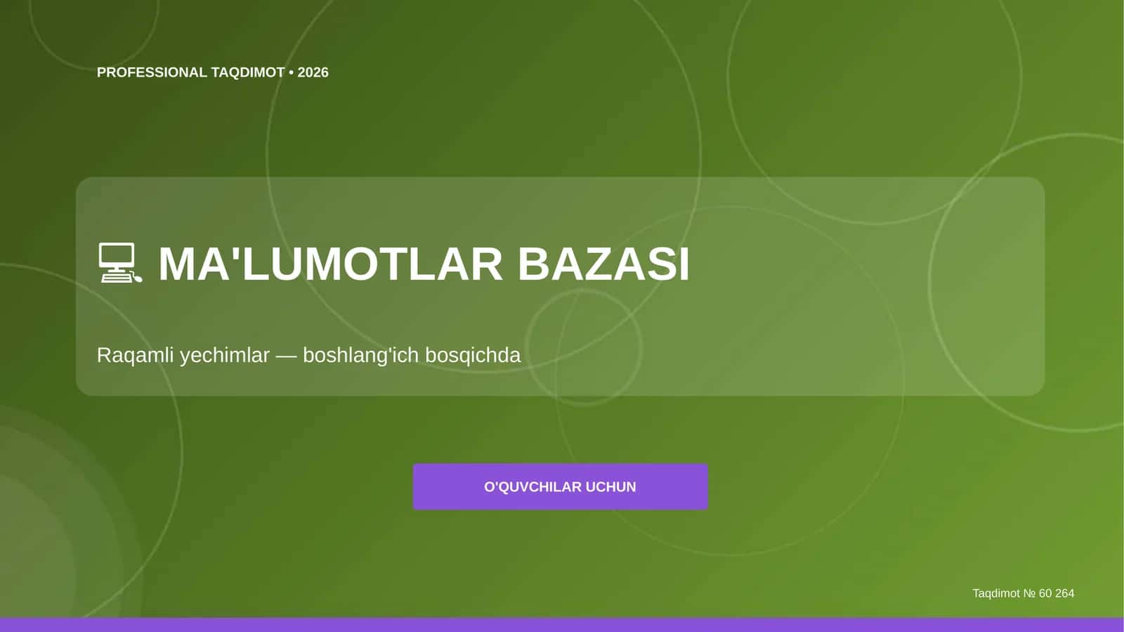 PROFESSIONAL TAQDIMOT • 2026 1