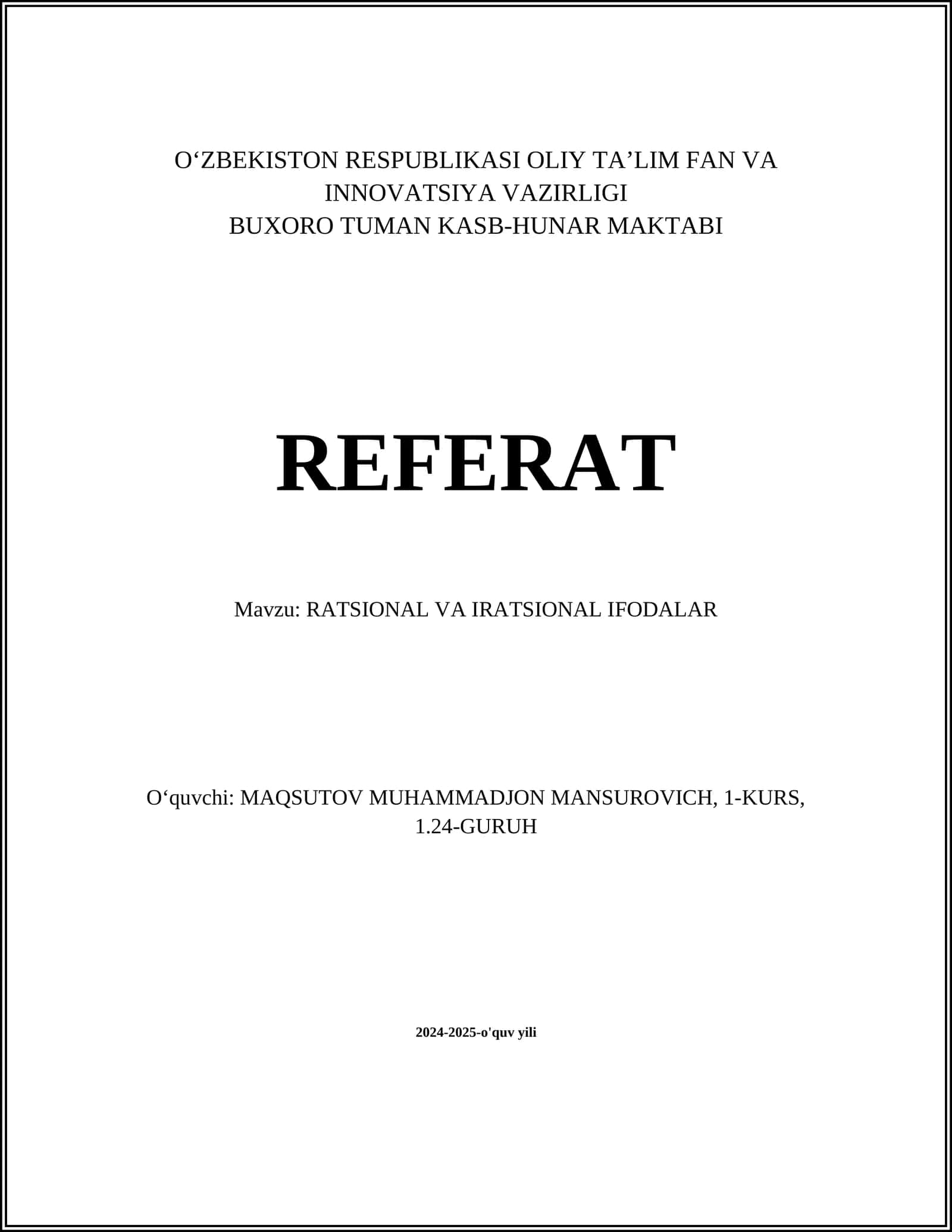 RATSIONAL VA IRATSIONAL IFODALAR 1