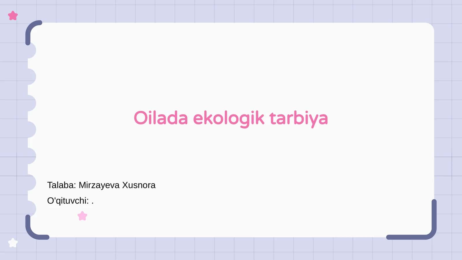 Oilada ekologik tarbiya 1