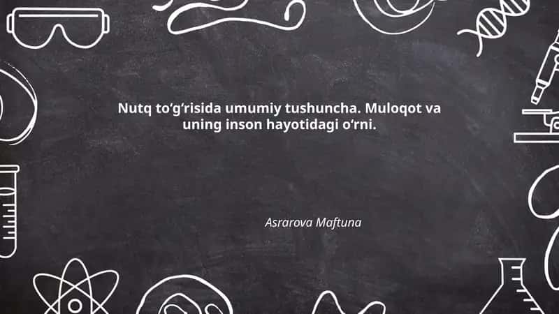 Nutq va Muloqot 1
