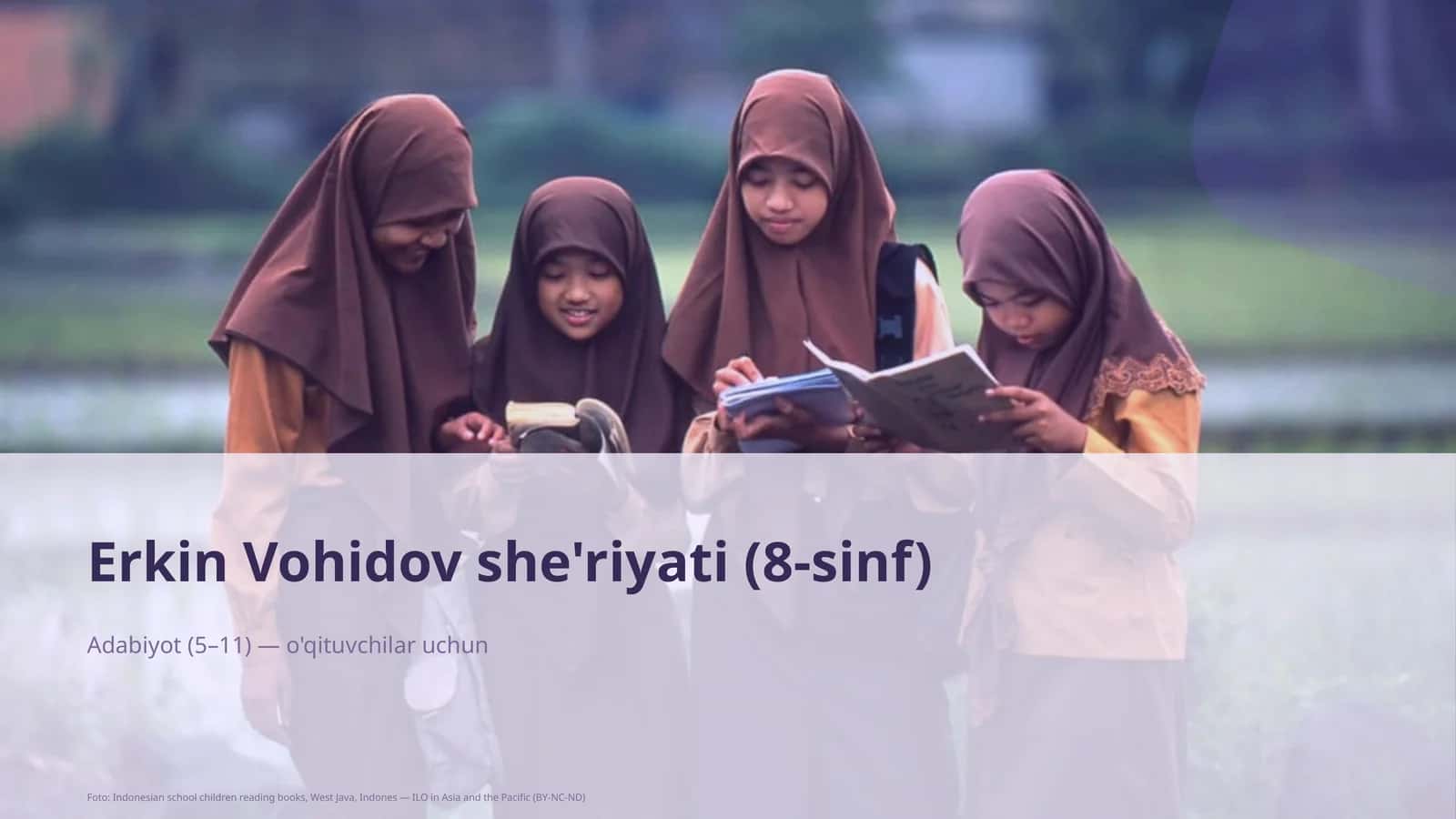 Erkin Vohidov she'riyati (8-sinf) 1
