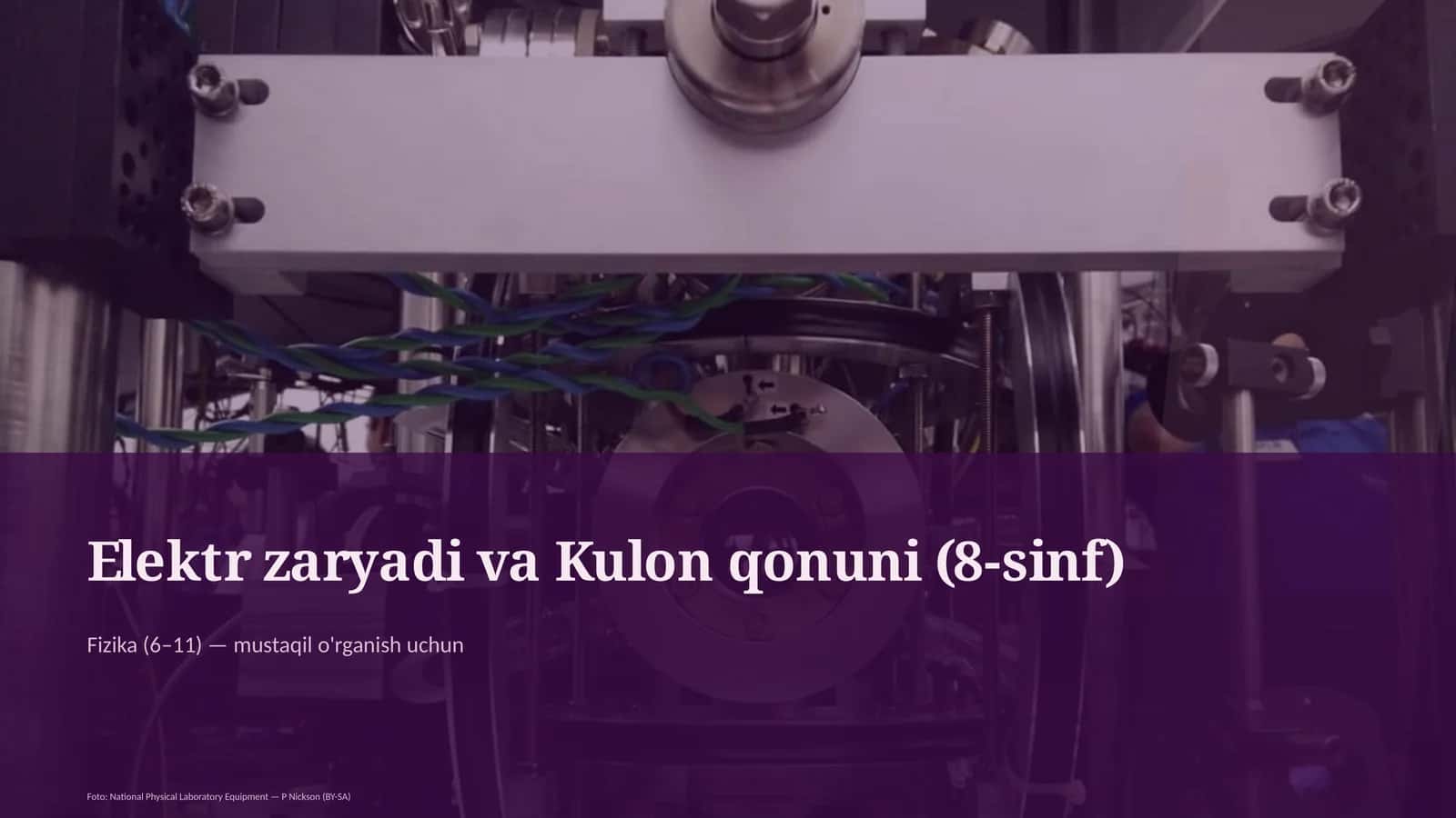 Elektr zaryadi va Kulon qonuni (8-sinf) 1