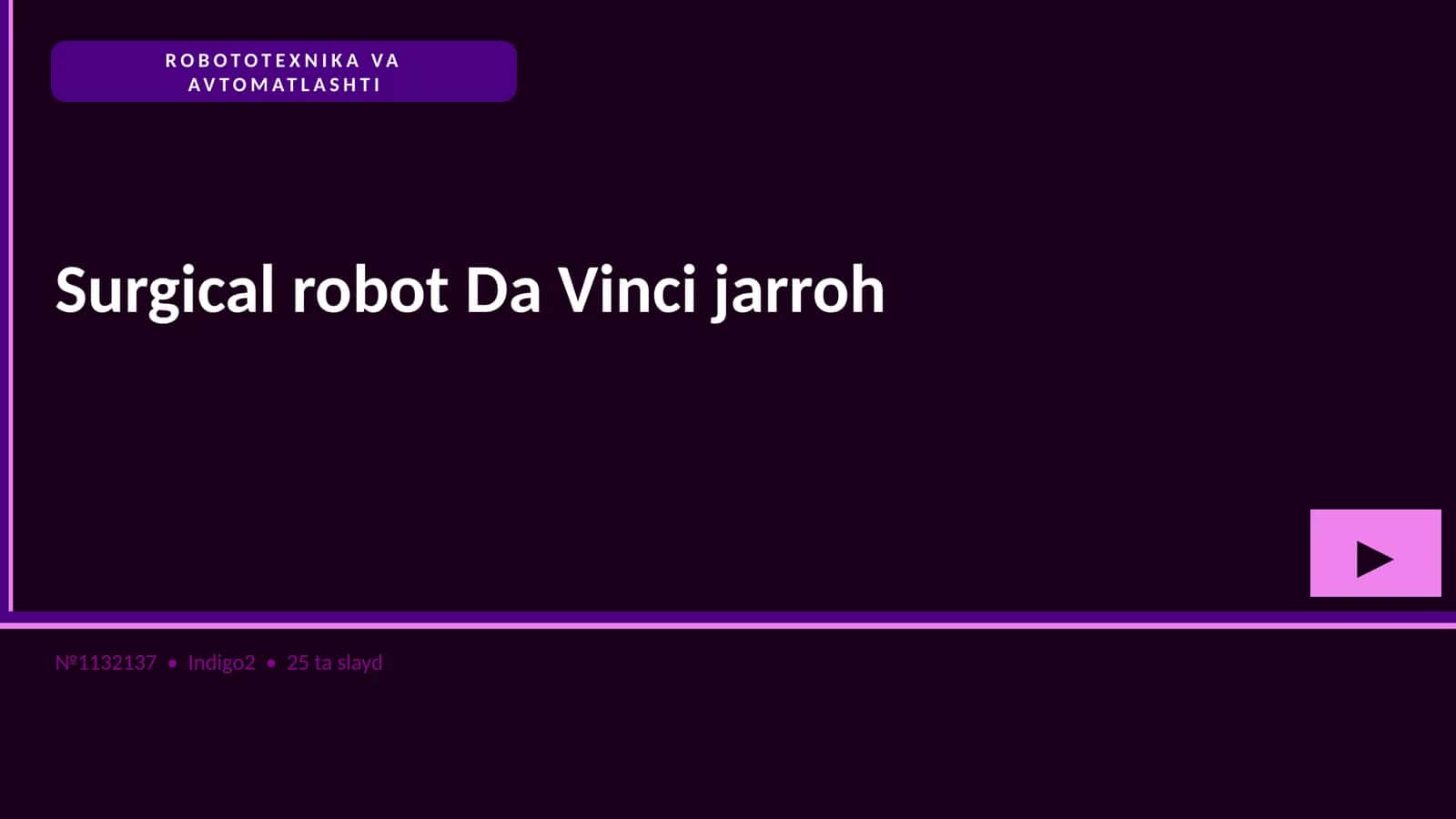 Surgical robot Da Vinci jarroh 1