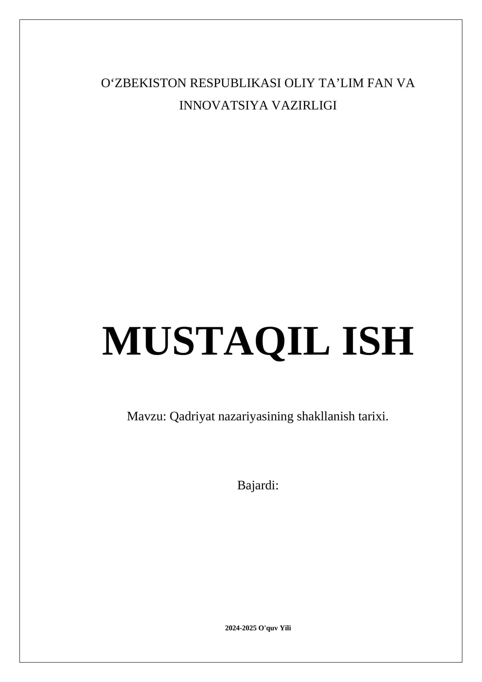 Qadriyat nazariyasining shakllanish tarixi 1