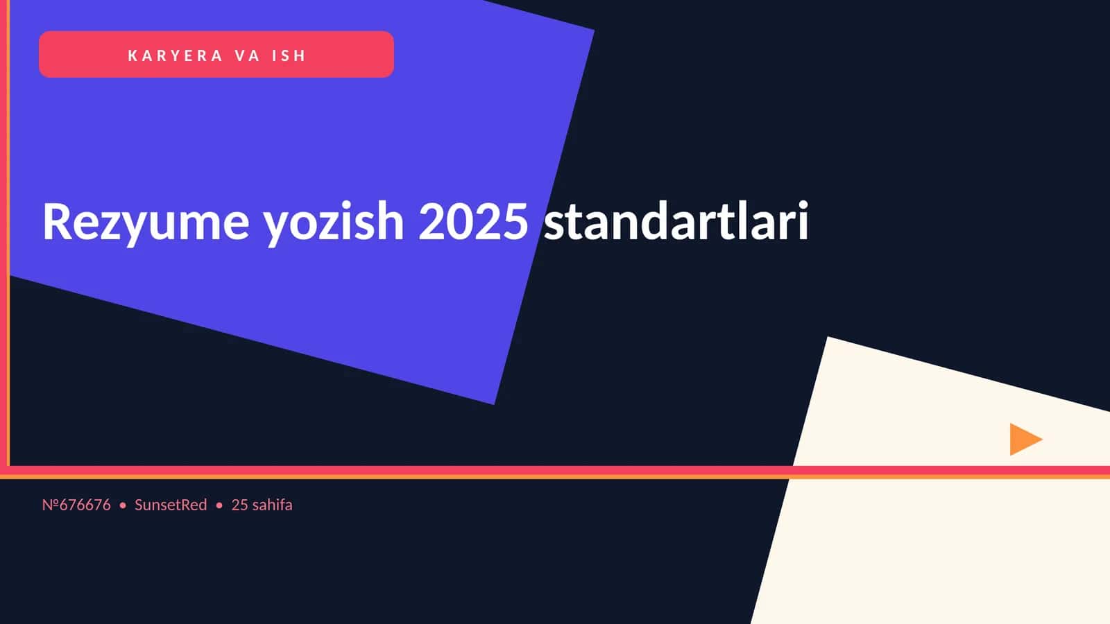 Rezyume yozish 2025 standartlari 1