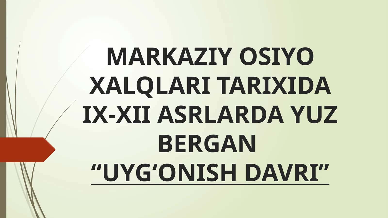 Uyg‘onish davri (Renessans) 1