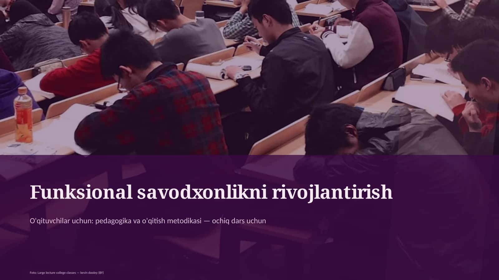 Funksional savodxonlikni rivojlantirish 1