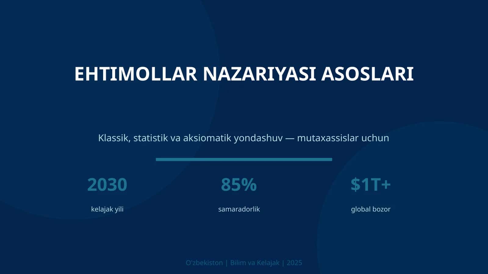 EHTIMOLLAR NAZARIYASI ASOSLARI 1