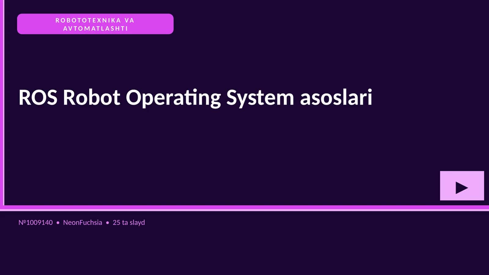 ROS Robot Operating System asoslari 1