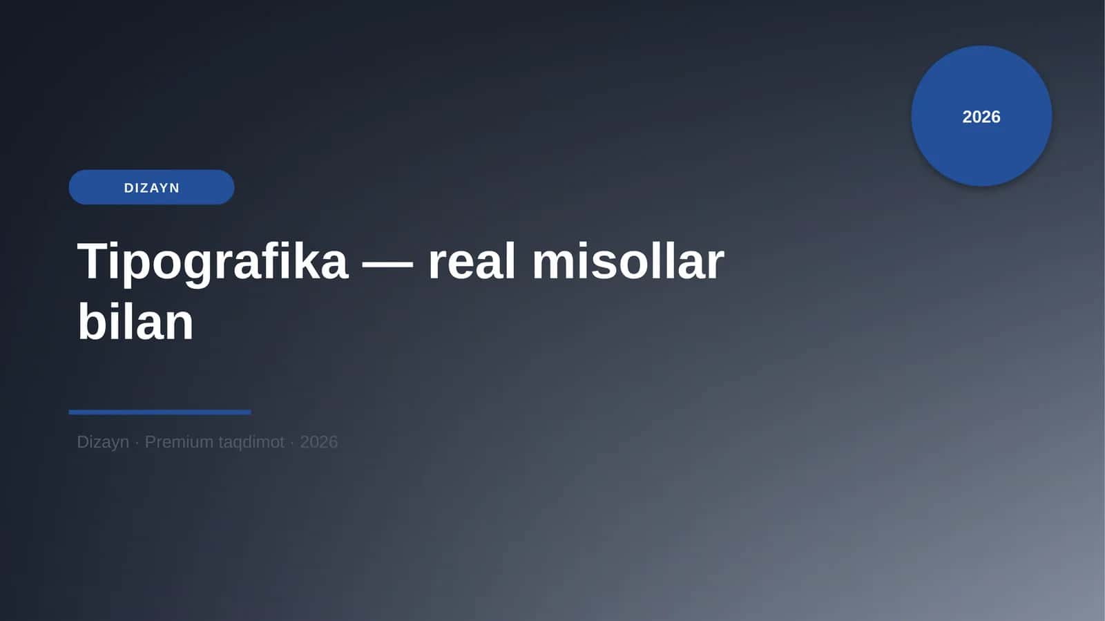 Tipografika — real misollar bilan 1