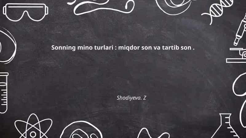 Miqdor sonlar 1