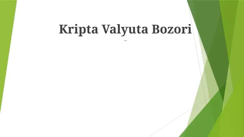 Kripta Valyuta Bozori 1
