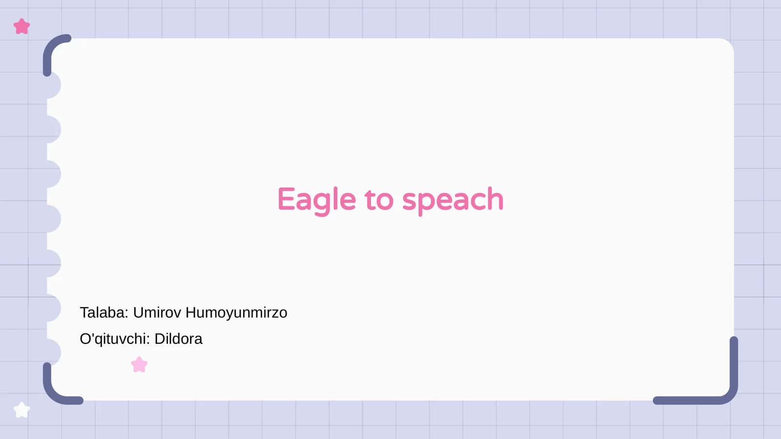 Eagle to speach 1
