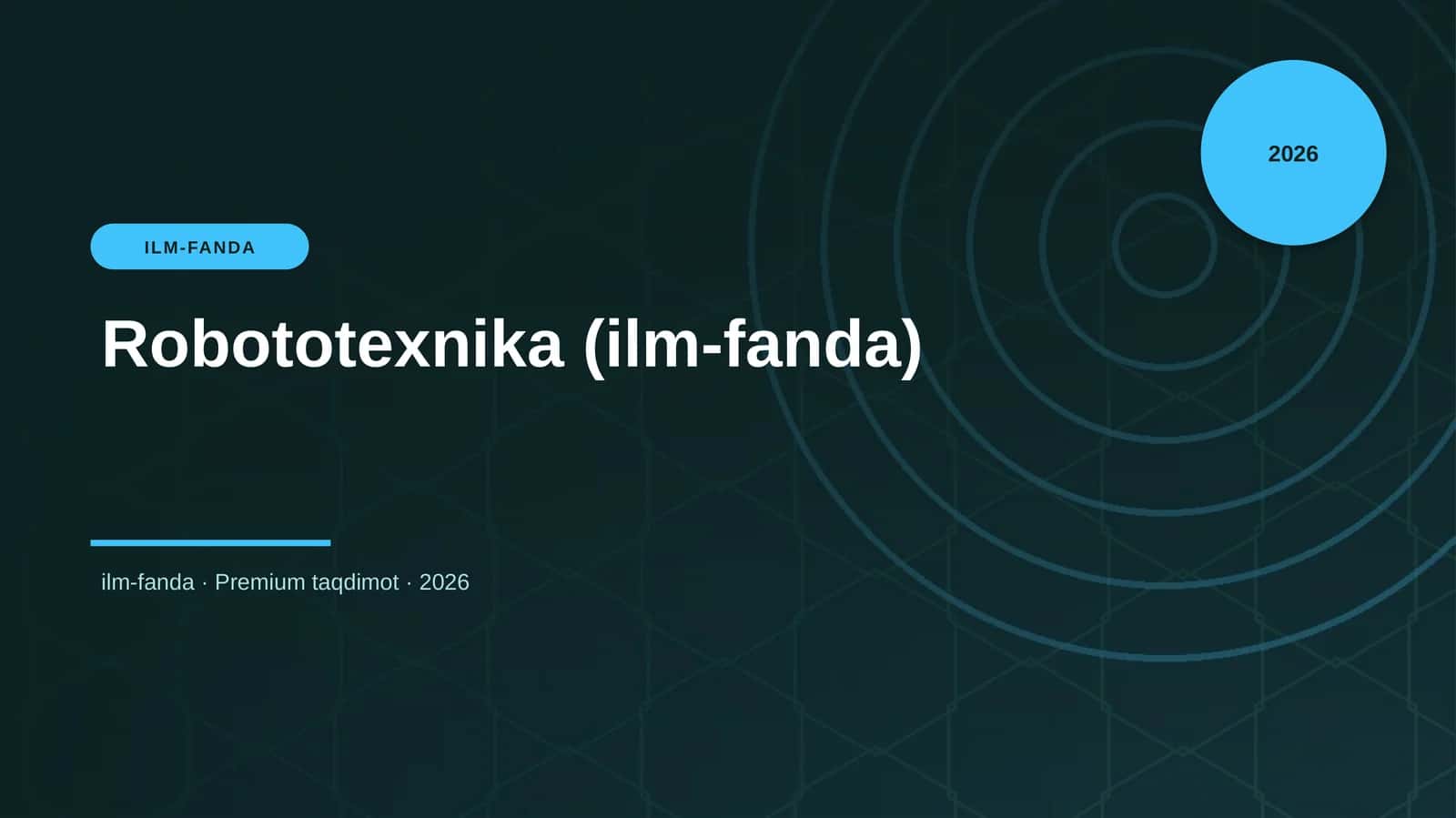 Robototexnika (ilm-fanda) 1